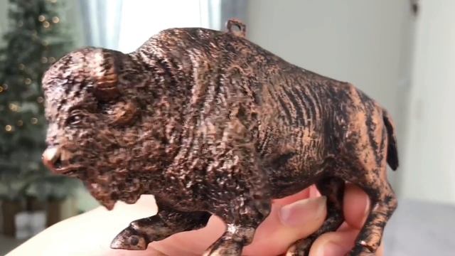 Ёлочная игрушка БРОНЗОВЫЙ ЗУБР, пластик, 12 см, 027374