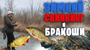 зимний СПИННИНГ и Плотва/Красноперка и Офигевшие Браконьеры... даже не стесняются..прямо на глазах..