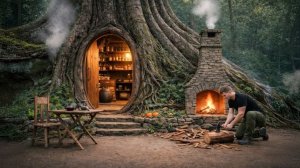 Полное видео. 150 дней выживания, строительство убежища, ловля и приготовление пищи, Буш крафт.