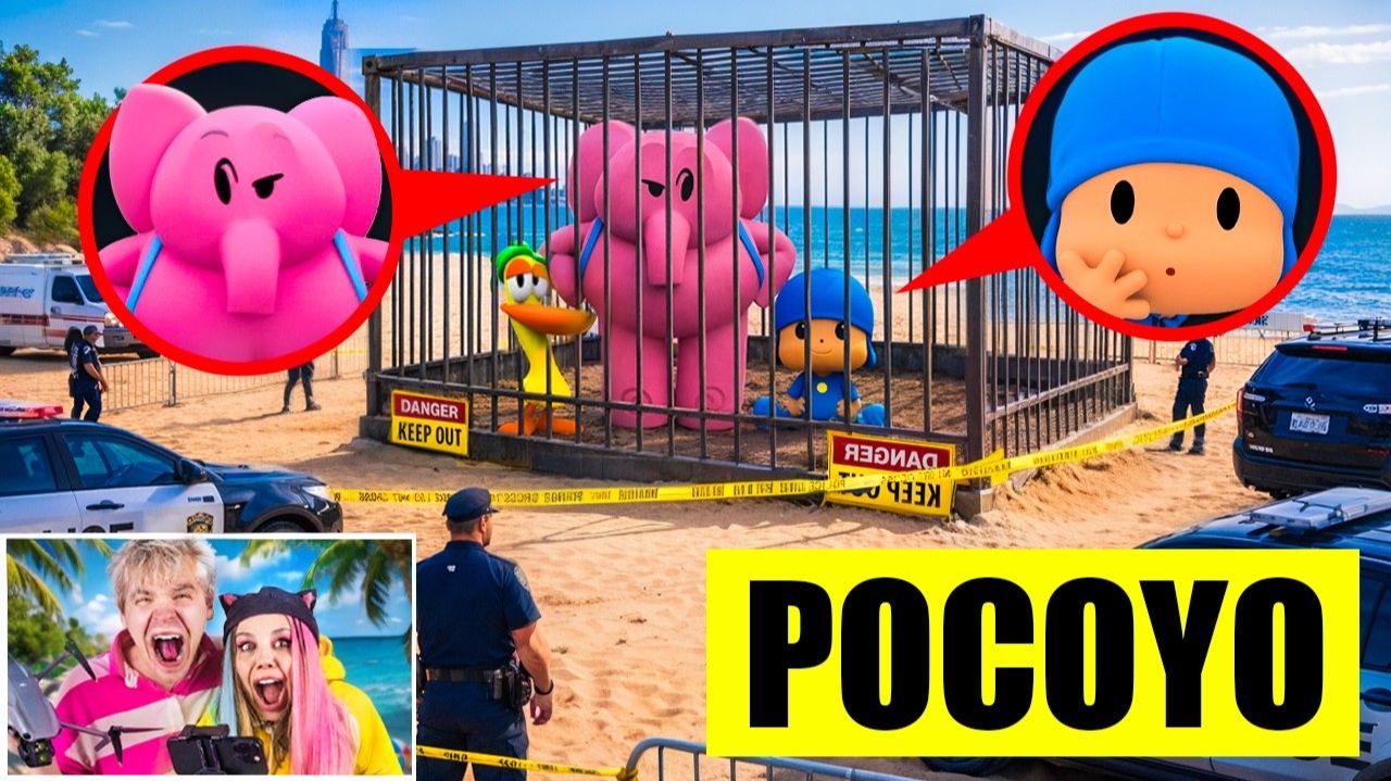 ДРОН СНЯЛ ВСЕХ POCOYO В РЕАЛЬНОЙ ЖИЗНИ!! POCOYO, ELLY, PATO смотреть онлайн