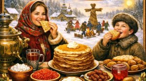 Масленица пришла-открывай ворота! С масленичной неделей! Роскошная музыкальная открытка.