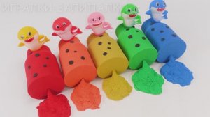 ИГРАЕМ С ЦВЕТНЫМ КИНЕТИЧЕСКИМ ПЕСКОМ И БЭБИ ШАРК ВИДЕО МУЛЬТИКИ ДЛЯ ДЕТЕЙ КАНАЛ ИГРАЛКИ-ЗАЛИПАЛКИ