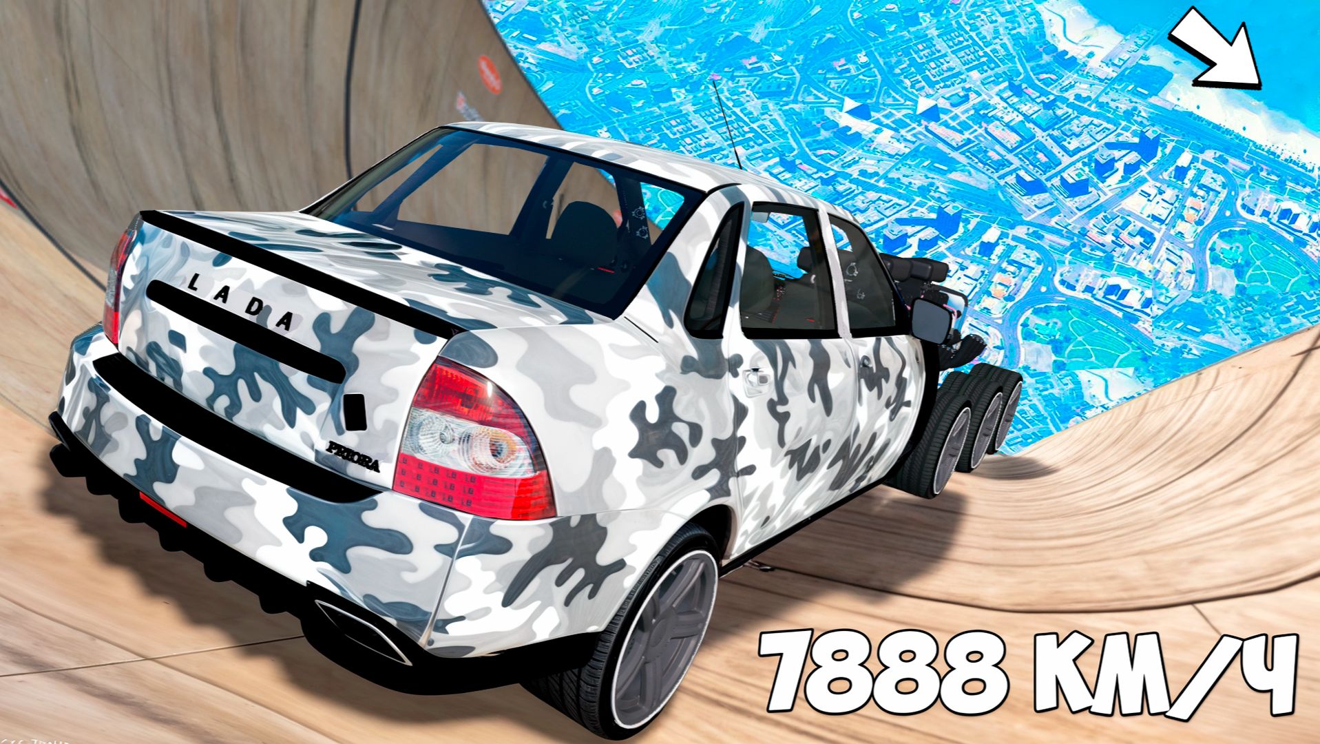 Спуск с горы без тормозов на чит тачках в ГТА 5! Эксперимент в GTA 5 Online смотреть онлайн