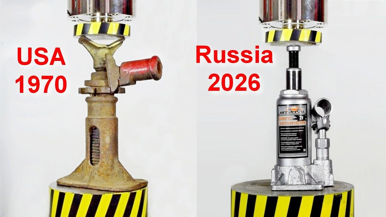 HYDRAULIC PRESS VS THE STRONGEST JACK смотреть онлайн