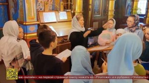 Детская литургия прошла в праздник Сретения Господня в Борисоглебском монастыре Дмитрова