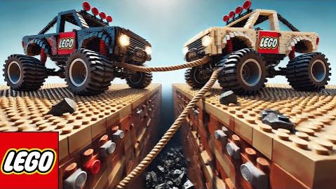 ЛЕГО Auto Tech Грандиозное сражение машин в чемпионате по перетягиванию каната! смотреть онлайн