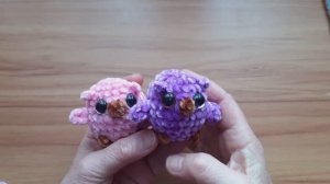 Совушка - милипуська крючком.Вяжем из плюшки.