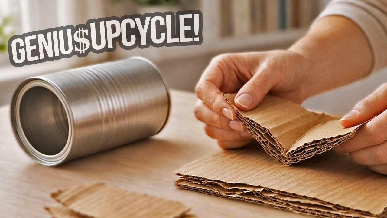 I took a tin can and corrugated cardboard, and the result is fantastic! smart upcycling diy смотреть онлайн