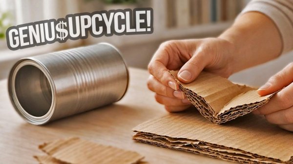 I took a tin can and corrugated cardboard, and the result is fantastic! smart upcycling diy