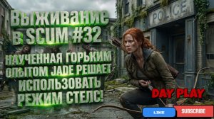 Выживание в SCUM #32 НАУЧЕННАЯ ГОРЬКИМ ОПЫТОМ JADE РЕШАЕТ ИСПОЛЬЗОВАТЬ РЕЖИМ СТЕЛС !!!