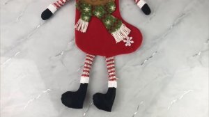 Новогодний носок ОЛЕНЬ В БОТИНОЧКАХ, текстиль, 78 см, DH8068700-3