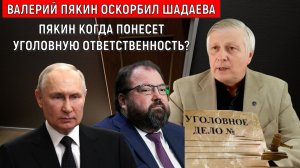 Валерий Викторович Пякин оскорбил Шадаева! Пякин когда понесет уголовную ответственность?