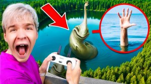 ДРОН ПОЙМАЛ РУКУ МОРСКОГО МОНСТРА В РЕАЛЬНОЙ ЖИЗНИ!!