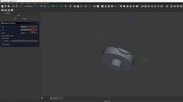 Учебное пособие по FreeCAD — Описание инструмента Groove