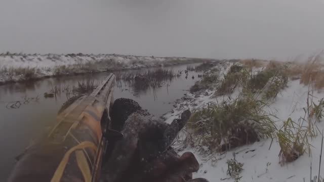 охота на УТКУ в снежном канале .январь смотреть онлайн