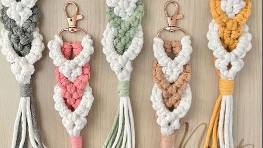 БРЕЛОК НА СУМКУ/МАКРАМЕ/МАСТЕР КЛАСС/UZELOK 07