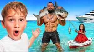 Рыболовный челлендж: самая низкорослая женщина в мире против самого высокого бодибилдера!