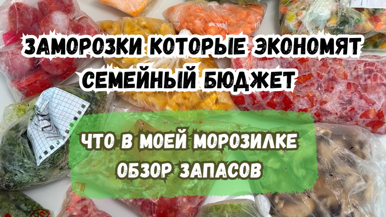 Заморозки которые ЭКОНОМЯТ семейный БЮДЖЕТ. Обзор запасов. Что я замораживаю? смотреть онлайн