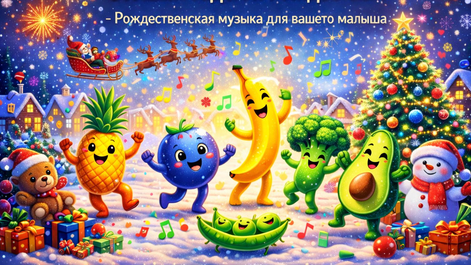 С Новым Годом и Рождеством! 🎄🎉 Праздничная музыка для самых маленьких! ✨👶 смотреть онлайн