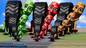 Большое и маленькое одноколесное колесо с Тунг-Тунг-Тунг Сахуром против поездов