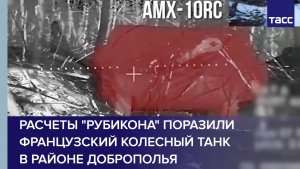 Расчеты "Рубикона" поразили французский колесный танк в районе Доброполья