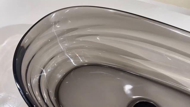 Раковина-чаша Abber Kristall AT2813Onyx 60x35 см, накладная, черный