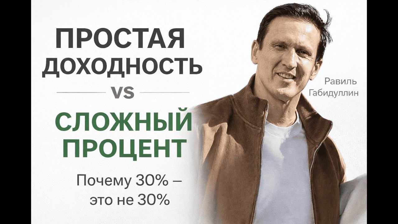 Простая доходность vs Сложный процент: почему 30 превращаются в 12