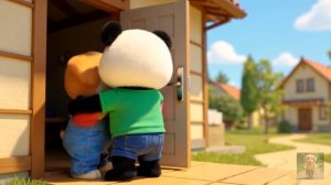 Малыш Лобби помогает своему другу-котенку, над которым издеваются, сшив ему новую теплую рубашку 😿❤