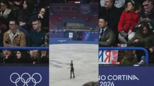 Олимпийские кольца и тренировка Аделия Петросян произвольной программы💙