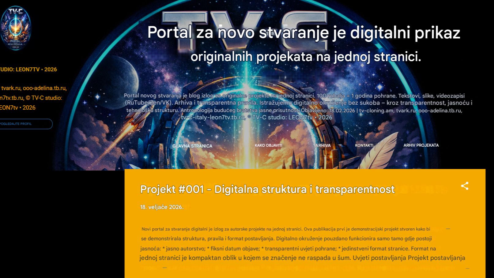 Portal Novog Stvaranja Digitalni Je Izložak Originalnih Projekata Na Jednoj Stranici.
