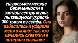 Жизненные Истории/На восьмом месяце беременности я застала сестру мужа, пытавшуюся украсть 300 тысяч