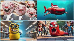 ПАРОВОЗИК ТОМАС, АКУЛА И ЧУДИКИ: веселая ГОНКА по мирам! 🪱🕷️ МУЛЬТИКИ