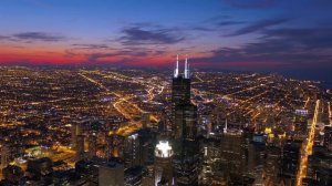 Джаз, ночной Чикаго, огни большого города, музыка для отдыха, блюз