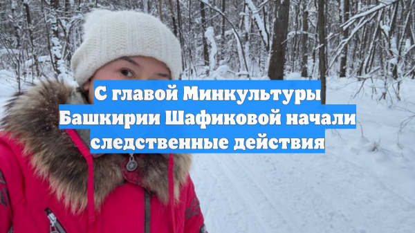 С главой Минкультуры Башкирии Шафиковой начали следственные действия
