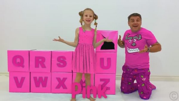 Настя и папа учат английский алфавит ABC. Полезное видео