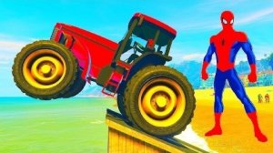 Трактор Сказка для детей и веселые красочные автомобили с песнями