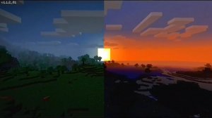 【Hi8 XR Double】Закат в разных версиях Minecraft
