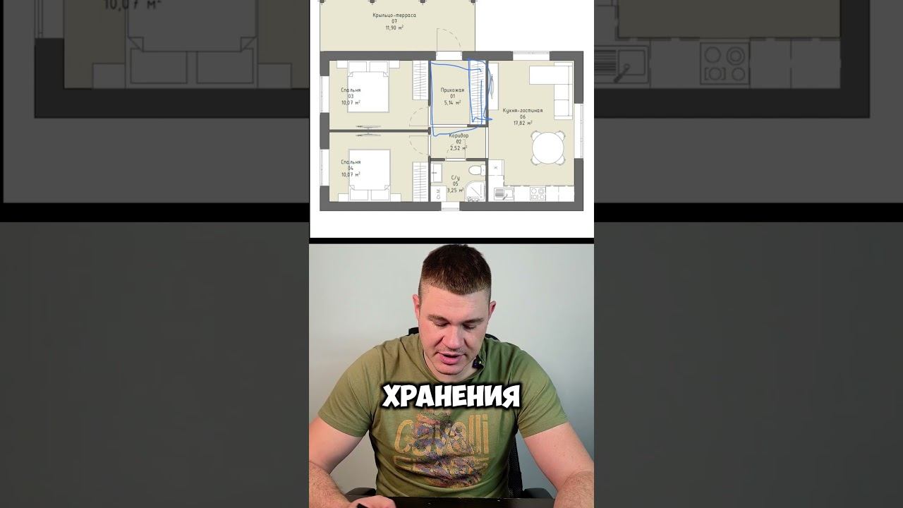 А вот еще одна планировка дома до 70 м2