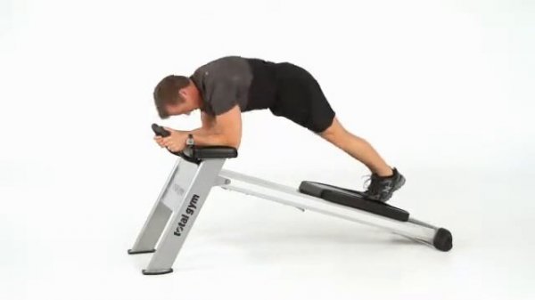 Total Gym Core Trainer Exercise Pike Arms on SCRUNCH