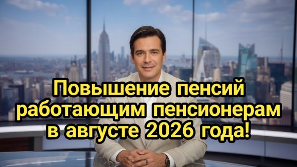 Повышение пенсий работающим пенсионерам в августе 2026 года