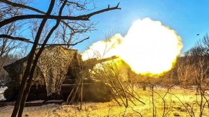 Гаубица «Мста-С» уничтожила опорный пункт боевиков ВСУ. Лучшее видео из зоны СВО