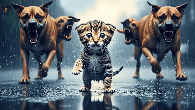 Кошка-мама проигнорировала котенка - он сбежал из дома и отправился к собакам. Спасет ли его мама смотреть онлайн