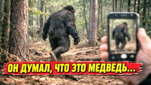 Очевидец случайно смог заснять Бигфута в лесу