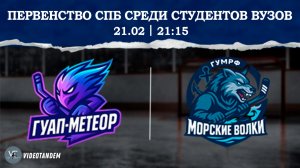 ГУАП Метеор - Морские Волки / 21.02.2026