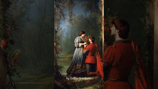 Medieval scene. Lady and Knight 🥀🥀🥀