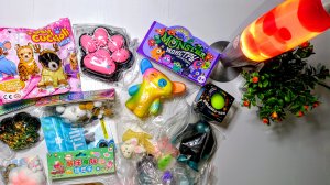 АСМР Распаковка 🤯 сквиши ТАБА лапки 🐾 Лава Лампа и приятные звуки АСМР сквишей 😍