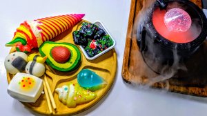 АСМР Распаковка сквишей силиконовых вкусняшек и волшебный горшочек 🤯🍲🥰