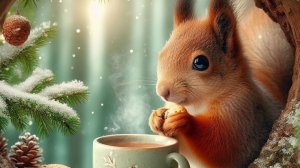 Утро доброе,февральское,снежное! Широкая музыкальная открытка.