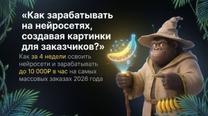 Нейрогорилла - краткое описание курса по заработку на работе с иображениями с помощью нейронок.