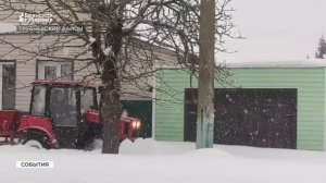 Снег расчищали во всех районах Брянской области после сильного снегопада